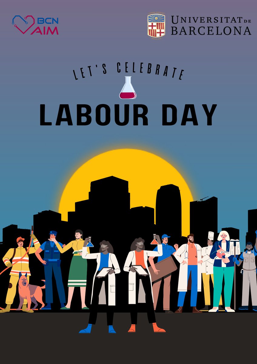 BCN_AIM's tweet image. At 𝗜𝗻𝘁𝗲𝗿𝗻𝗮𝘁𝗶𝗼𝗻𝗮𝗹 𝗪𝗼𝗿𝗸𝗲𝗿𝘀’ 𝗗𝗮𝘆, we join celebrating the achievements of workers & the fight for fair, dignified conditions.
At BCN-AIM, science moves forward thanks to the people behind it—researchers, clinicians, engineers & staff. 👩⚕️👨🔬 Happy Labour Day!