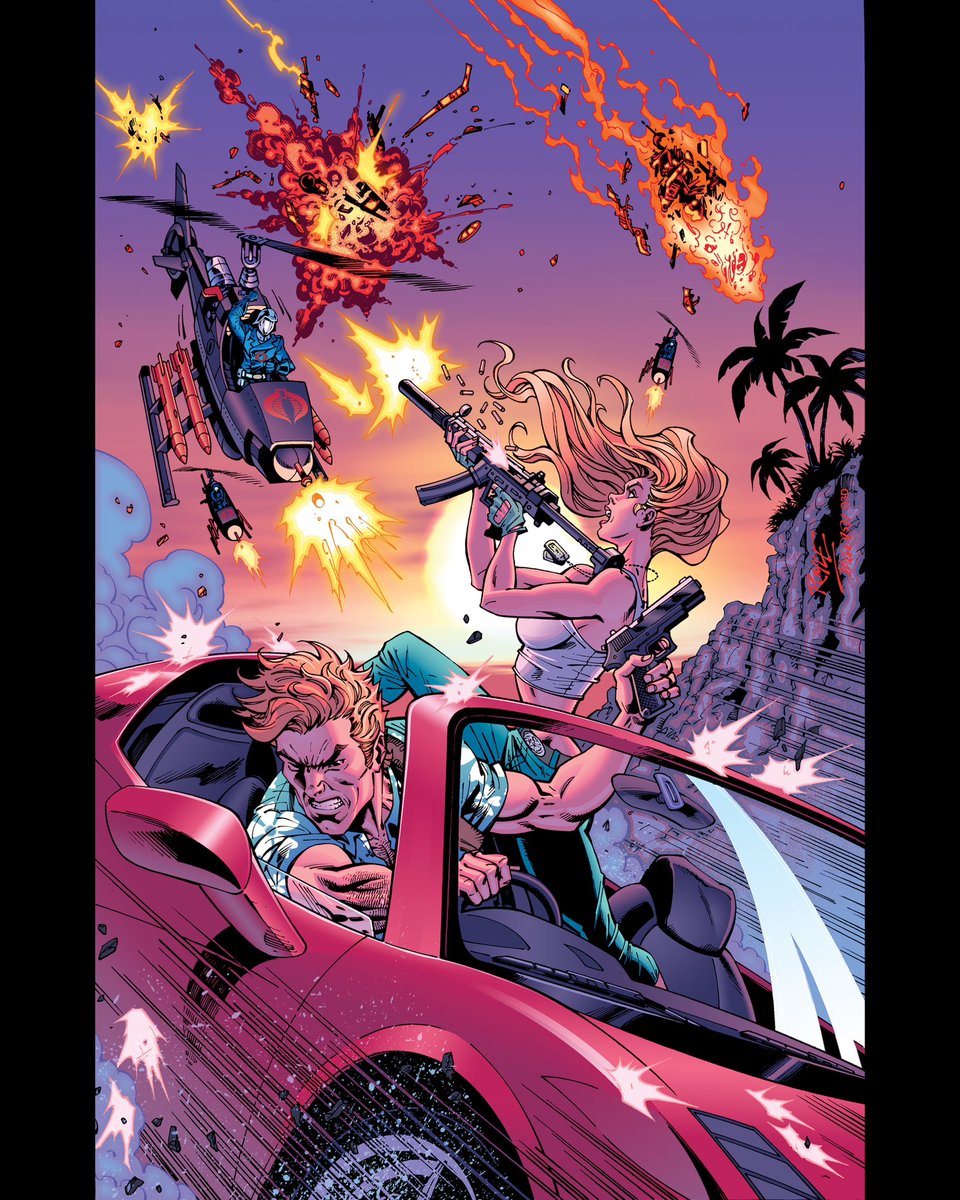 Some Cover Girl and Chuckles action! My cover for G.I.Joe RAH issue 259. Drawn by yours truly, great inks Jagdish and fab colours James Offredi ! #yojoe #gijoe #cobra #covergirl #johnroyleart #coverart #variant #digitalcolour #handdrawn #inked #comicart