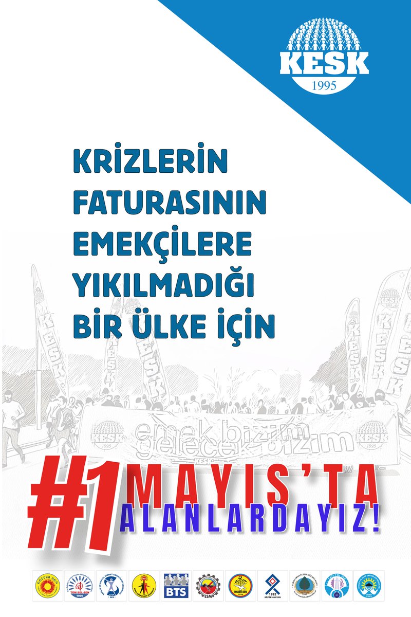 🔴Emeğin sömürülmediği, %1’in değil %99’un mutlu yaşadığı,
🔴Herkesin güvenceli, insanca çalıştığı bir işinin ve gelirinin olduğu,
🔴Sendikal hak ve özgürlüklerin önünün açıldığı, grevlerin yasaklanmadığı bir ülke için,
🔴Krizlerin faturasının emekçilere yıkılmadığı bir ülke