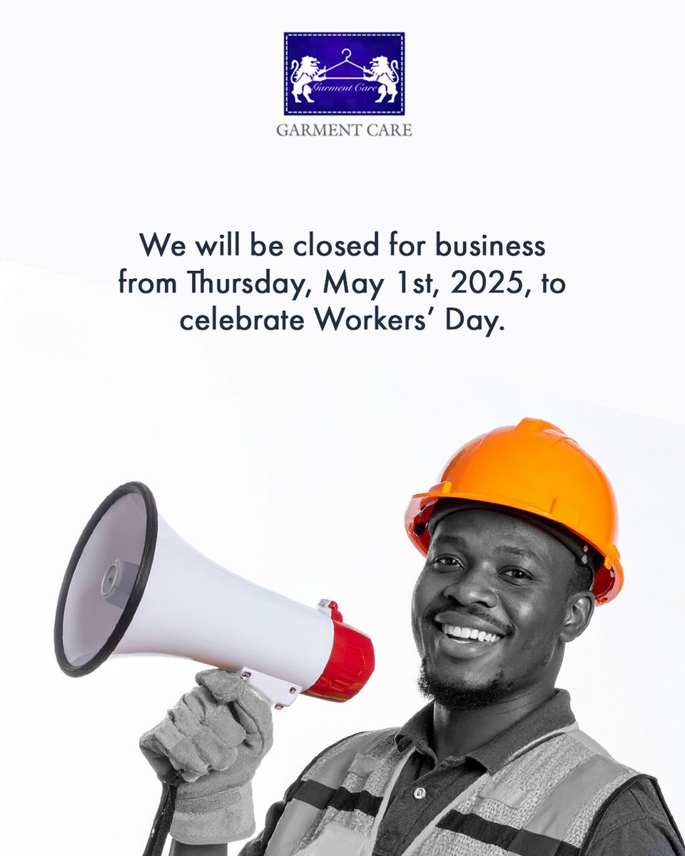 We will be closed for business on Thursday, May 1st, 2025, to celebrate Workers’ Day. Normal business activities will resume on Friday, May 2nd, 2025.