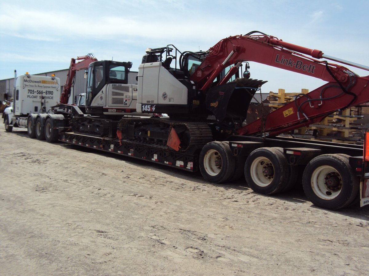 Scooter Is Off To Deliver A Couple Of Beauties Sold To A Great Customer In Northern Ontario #linkbelt #excavator #niceload #thanksforthebusiness #northernontario <a href="/BMcDowellEquip/">B.McDowell Equipment</a>