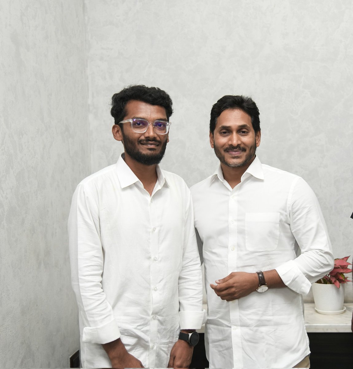 ImJaheer's tweet photo. "An unforgettable moment of pride and gratitude as I had the honor of a personal appointment with the visionary leader and our beloved YSRCP President Ex CM YS Jagan Anna" 🫀✨ https://t.co/u3ggjdbhgt