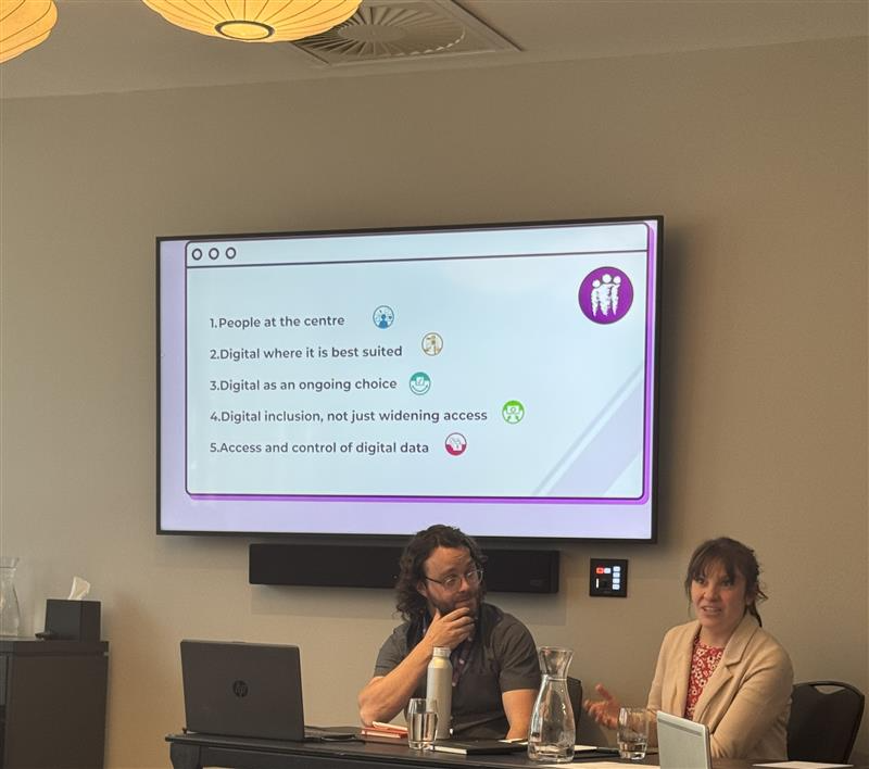 Digital Inclusion in Primary Care: Linking the Landscape at #OurVoicesMatter

This afternoon we heard from our Digital Links Officer Cillian Dwyer and Digital Health and Social Care Manager Louise Coupland, reviewing the impact of the Digital Links Project which delivered devices
