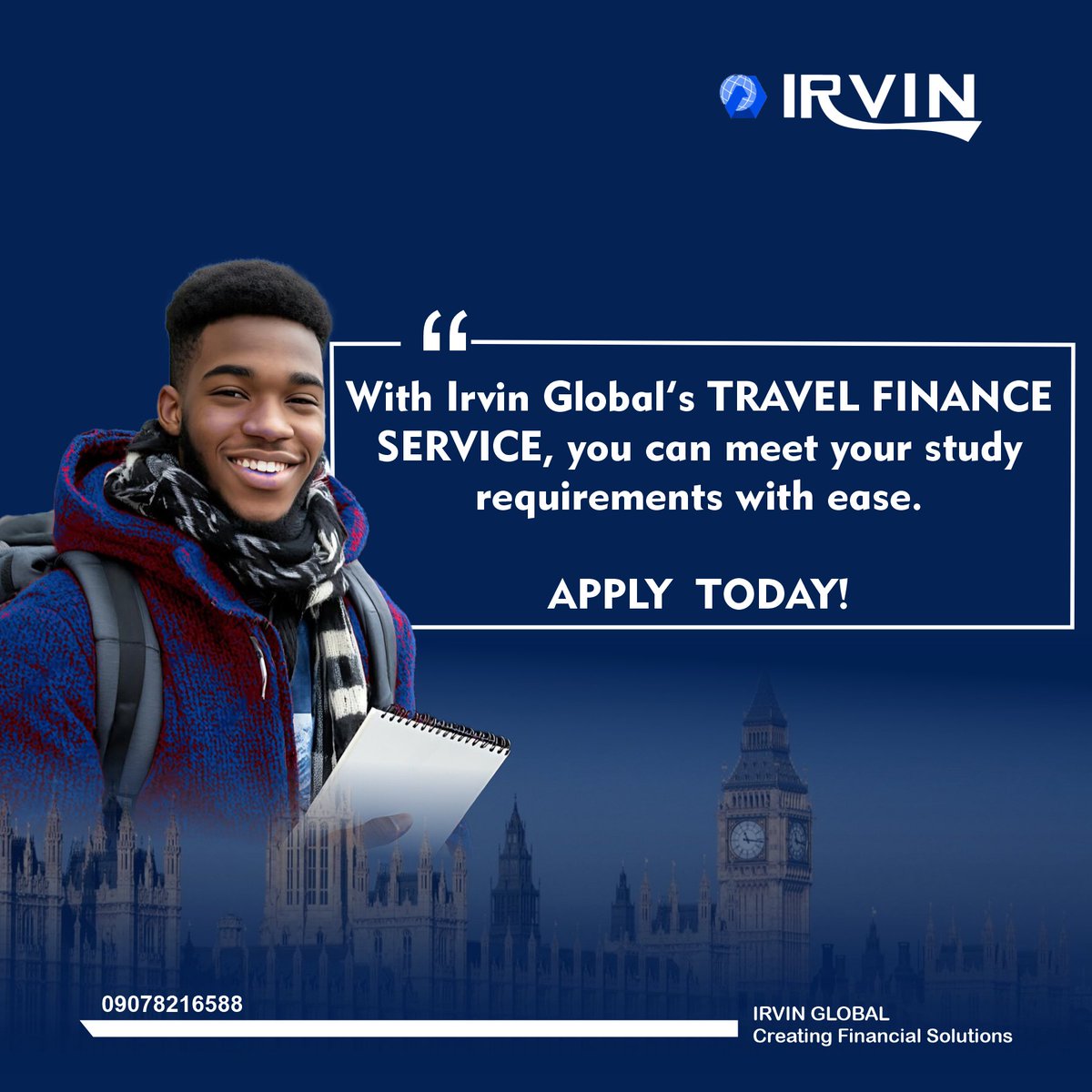 irvinglobal's tweet photo. Without delays or complications Irvin Global Travel Finance service delivers fast, reliable support for your next step.

Send us a DM or call 09014927378 to get started!
.
.
#studentfinance #proofoffunds #irvinglobal #studyabroadsupport #financialsolutions #visaready https://t.co/sa0epghu3l