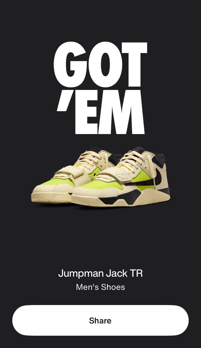 luggerd's tweet photo. @KicksFinder First TS SNKRS win ever! https://t.co/0pLrkKlYQZ