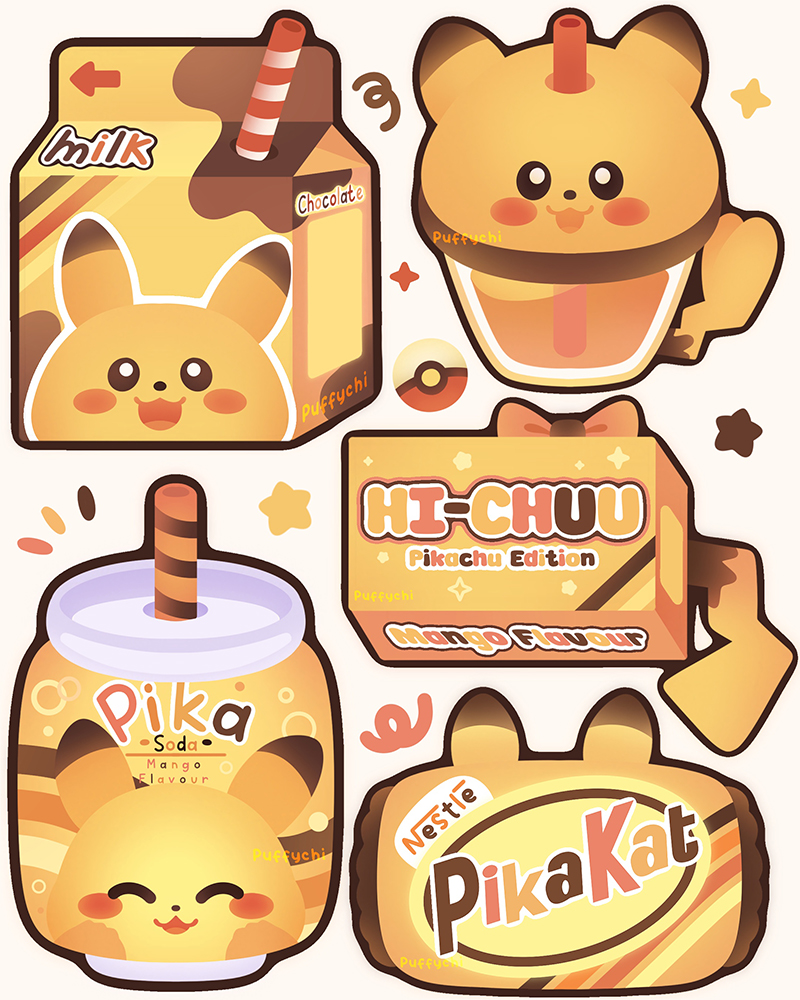 puffychii's tweet photo. pikachu snacks ‧₊˚⚡️✩ ₊˚🍫 https://t.co/7pteiSYPVs