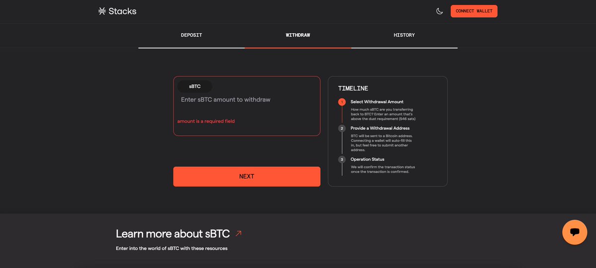 SetDevBTC's tweet image. Anddd sBTC withdrawals are live! Shout out to the  @stacks community &amp;amp; the leadership provided by @BitcoinL2Labs!

Proud to have contributed to both the smart contracts &amp;amp; the bridge. There are still great incentives to stay in sBTC, but if you want to withdraw - give it a go!