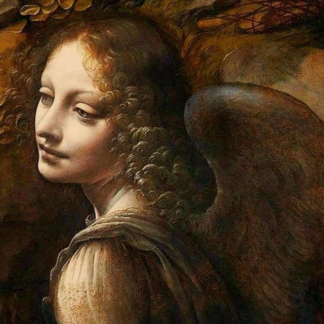 Annalisadima78's tweet photo. Dettaglio dell'angelo nella Verigjne delle rocce di Leonardo Da Vinci.
National Gallery, Londra.

#Annalisa #annalisadimaria #leonardo #leonardodavinci @Annalisadima78 https://t.co/XIUE5EuXTi