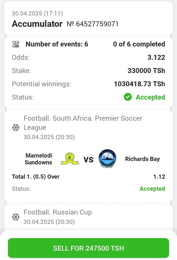 the_engineer777's tweet image. COMPANY : FANSPORT📌
MAGOLI TU(GOALS ONLY)

ODDS 10✅👉 : R2VXZ
ODDS 3✅👉 : Y28XZ

KUJISAJILI👇👇FANSPORT📌
Reg👉 : rb.gy/152i5i
PROMOCODE : INJINIA
APK link: rb.gy/7xoq8f

ZOTE ZIMENYOOKA🔥💰💰💰