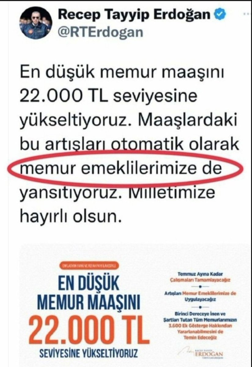 GünAy (@gunay_gun1) on Twitter photo 375 sayılı KHK ek 40. maddedeki Anayasa ve yasalara aykırı hukuksuz düzenleme acilen iptal edilmeli
Mayısta 23 aylık hak kaybımız 288.000 TL’ye çıkıyor
#MemurEmeklisineAdalet
#EmekliMemur
<a href="/RTEdijital/">Erdoğan Dijital Medya</a>
<a href="/RTErdogan/">Recep Tayyip Erdoğan</a>
<a href="/MhpTbmmGrubu/">MHP TBMM Grubu #MHP</a>
<a href="/akpartiistanbul/">AK Parti İstanbul</a> <a href="/_cevdetyilmaz/">Cevdet Yılmaz</a>
<a href="/isakarakas/">İsa Karakaş/Başuzman&Başmüfettiş</a> 375 sayılı KHK ek 40. maddedeki Anayasa ve yasalara aykırı hukuksuz düzenleme acilen iptal edilmeli
Mayısta 23 aylık hak kaybımız 288.000 TL’ye çıkıyor
#MemurEmeklisineAdalet
#EmekliMemur
<a href="/RTEdijital/">Erdoğan Dijital Medya</a>
<a href="/RTErdogan/">Recep Tayyip Erdoğan</a>
<a href="/MhpTbmmGrubu/">MHP TBMM Grubu #MHP</a>
<a href="/akpartiistanbul/">AK Parti İstanbul</a> <a href="/_cevdetyilmaz/">Cevdet Yılmaz</a>
<a href="/isakarakas/">İsa Karakaş/Başuzman&Başmüfettiş</a>