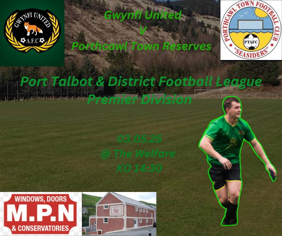 With just 3 games remaining and every point being vital, we welcome <a href="/PorthcawlTownFC/">Porthcawl Town AFC</a> Reserves to the Welfare this Saturday. The squad will be looking to build on the brilliant mid week performance and gain another 3 points. Come and support the boys 💚⚽️