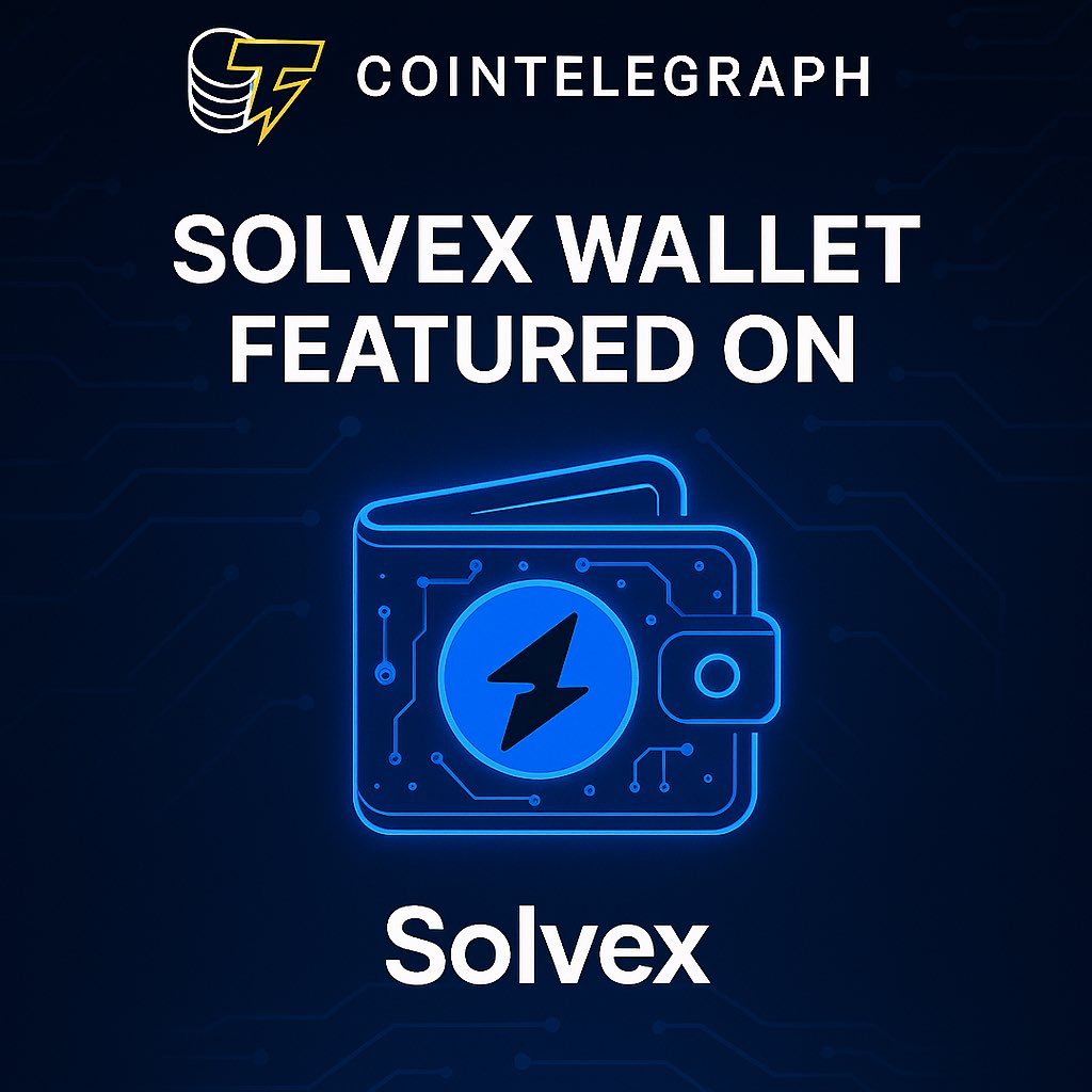 Thanks to <a href="/Cointelegraph/">Cointelegraph</a> for featuring SolveX!

Being recognized by one of the industry’s most trusted voices is a big milestone for our community-driven journey.

This is just the beginning — the SolveX Wallet is coming, and we’re just getting started.✨

Read the article:
