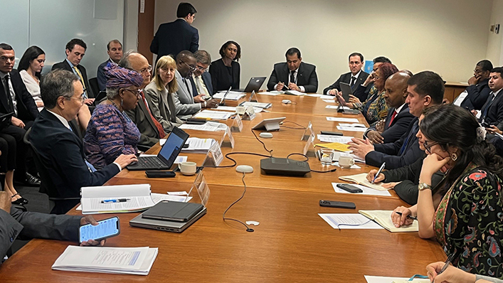 wto's tweet photo. DG joins high-level meeting to support the accessions of Ethiopia and Uzbekistan #WTOaccessions @NOIweala https://t.co/DisTH7EDzO https://t.co/xCt1VMp3JW