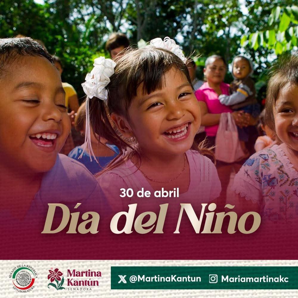 MartinaKantun's tweet image. ¡Gracias a las niñas y niños por enseñarnos a ver la vida con alegría y amor!
#FelizDíaDelNiño 🍭
#EsMartinaSenadora