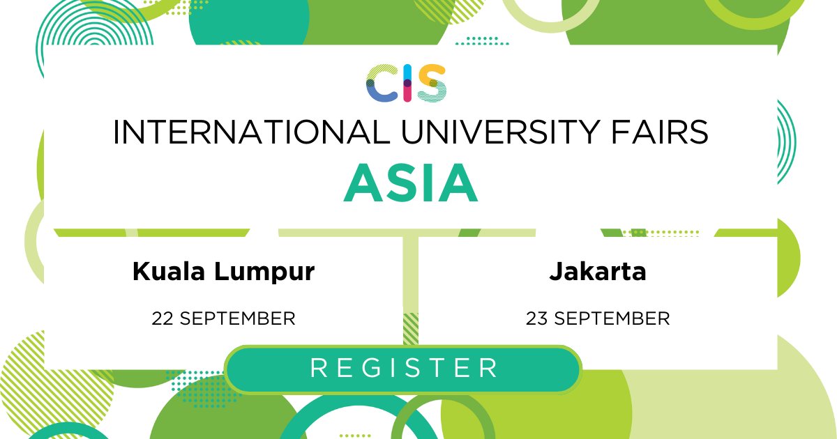 CISEducation's tweet image. Promote your institution, meet prospective students, and network with counsellors at two new fair locations in Jakarta and Kuala Lumpur. These will be ideal for meeting high-performing students at CIS schools in the region. CIS members can register now: community.cois.org/Universities/s…