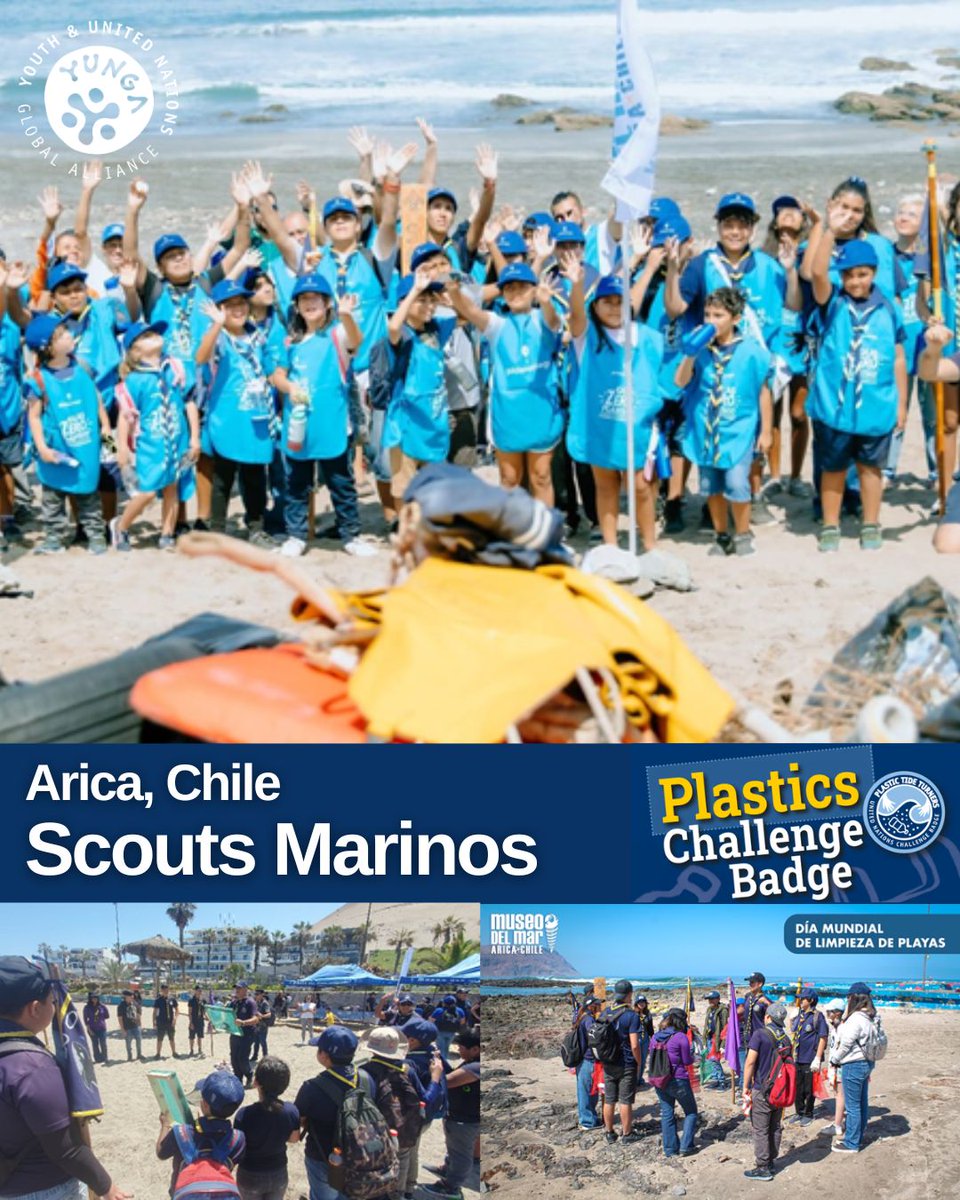 Today's good news: 

#ScoutsMarinosArica have completed YUNGA's Plastic Tide Turner Challenge Badge.🌊 

Congrats to them!🔥  

Would you also like to prevent #plasticpollution and save our ecosystem? 

Check out all of our activities in the link in bio! 

#YUNGA