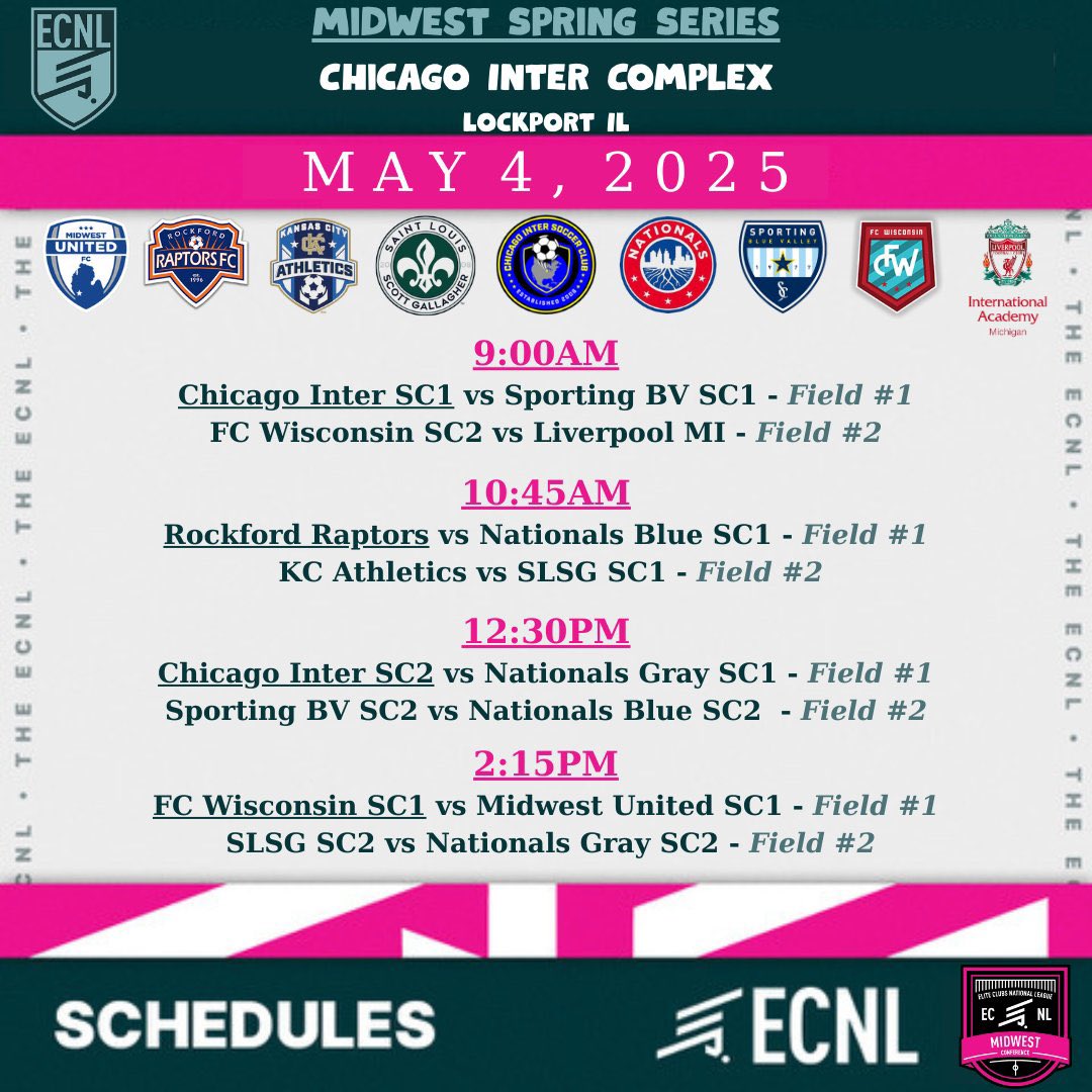 KC Athletics Academy Elite 09 ECNL (@kcaecnl2009) on Twitter photo Excited for some Super Cup action this weekend in Chicago‼️
<a href="/MarcusKelcher/">Marcus Kelcher</a> <a href="/ECNLgirls/">ECNL Girls</a> <a href="/ImCollegeSoccer/">College Soccer Truth ™</a> <a href="/ImYouthSoccer/">ECNL/GA/Recruiting/College Soccer</a> <a href="/TopDrawerSoccer/">TopDrawerSoccer</a> <a href="/PrepSoccer/">Prep Soccer ⚽️</a> <a href="/TheSoccerWire/">SoccerWire</a> Excited for some Super Cup action this weekend in Chicago‼️
<a href="/MarcusKelcher/">Marcus Kelcher</a> <a href="/ECNLgirls/">ECNL Girls</a> <a href="/ImCollegeSoccer/">College Soccer Truth ™</a> <a href="/ImYouthSoccer/">ECNL/GA/Recruiting/College Soccer</a> <a href="/TopDrawerSoccer/">TopDrawerSoccer</a> <a href="/PrepSoccer/">Prep Soccer ⚽️</a> <a href="/TheSoccerWire/">SoccerWire</a>