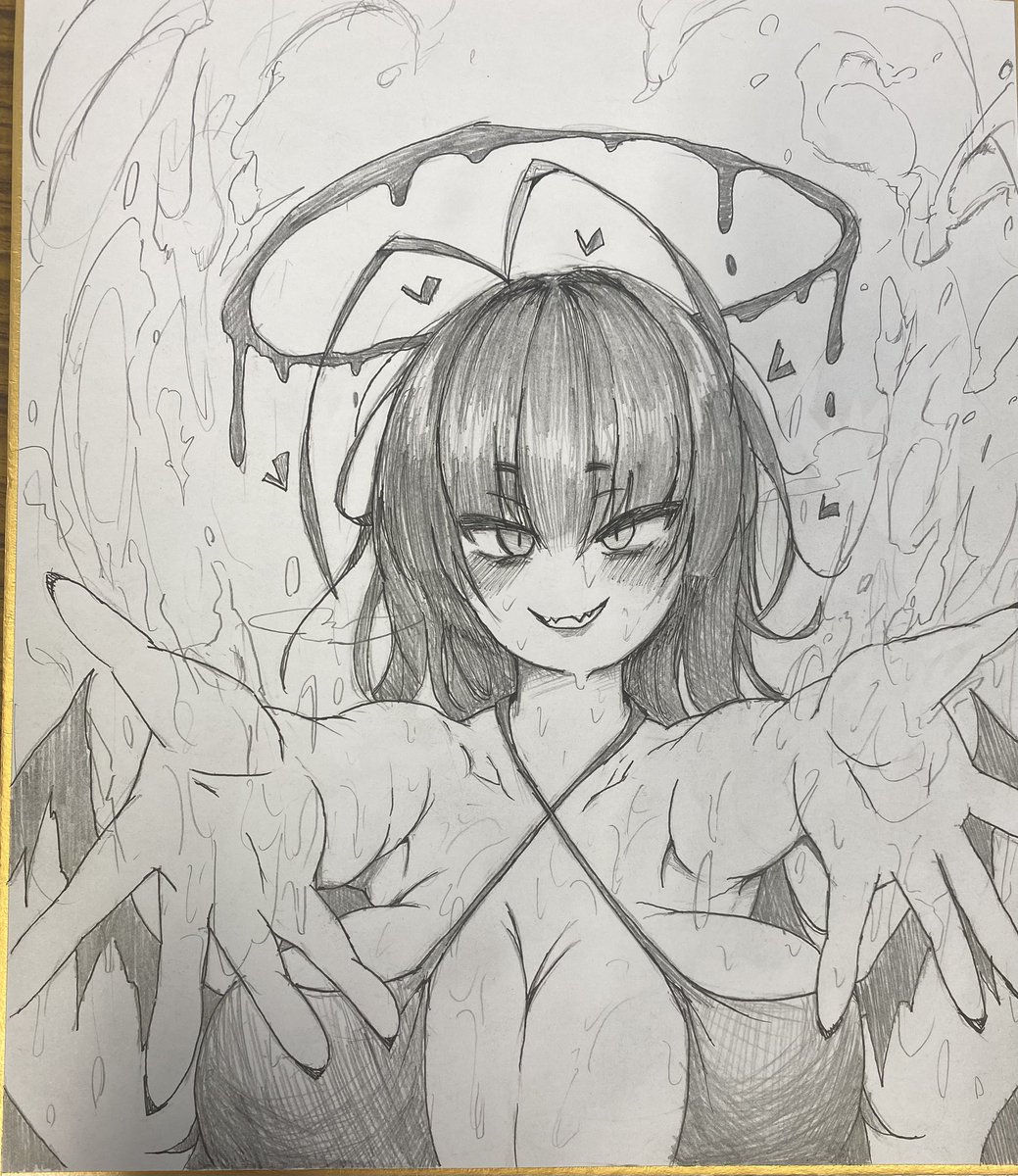 色紙色々作ってた
相変わらずシャーペンと黒コピック 