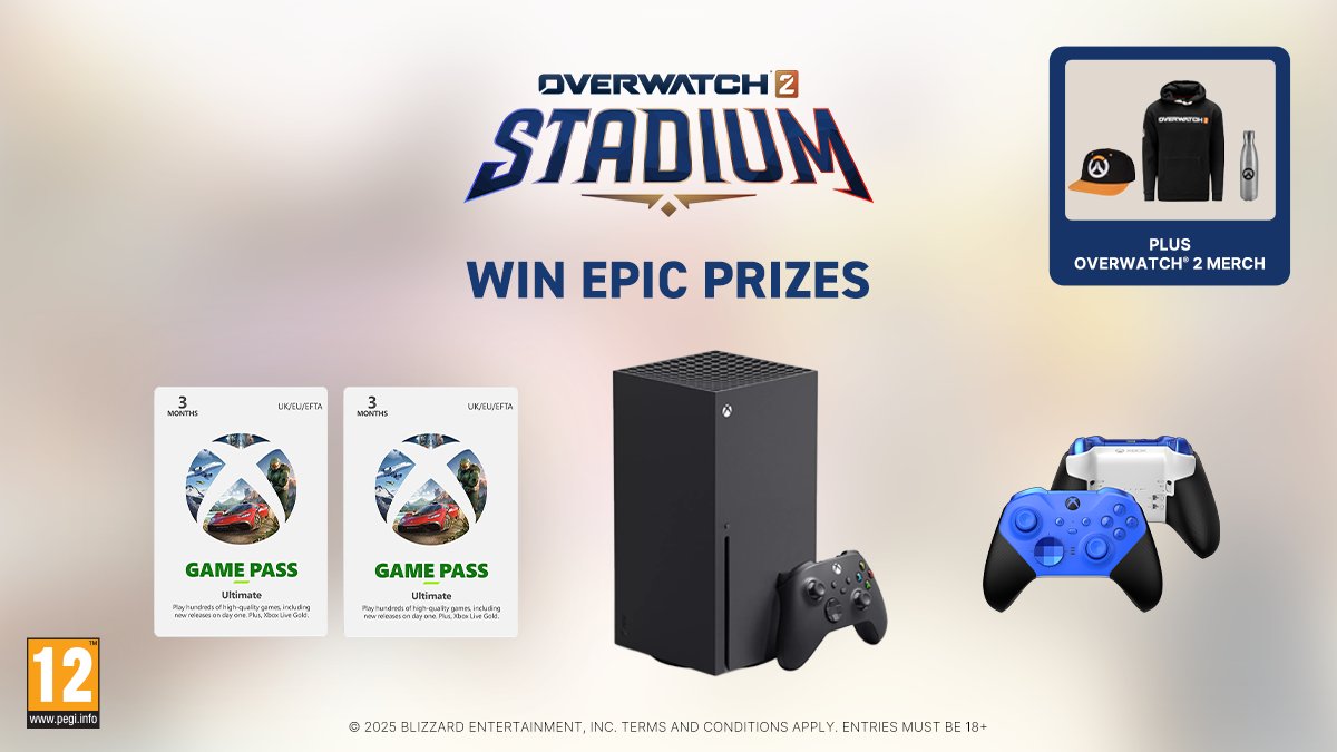 IGNUK's tweet photo. Overwatch® 2 Stadium is a best-of-7 brawl where you earn Stadium cash to transform heroes. Play Overwatch® 2 on Xbox Game Pass. Enter the link to win an Xbox Series X, 6-months of Xbox Game Pass Ultimate [Digital Code] and more! Open to UK residents, 18+ only, terms apply⬇️ https://t.co/qf3YwV6bnw

@PlayOverwatch @xboxuk