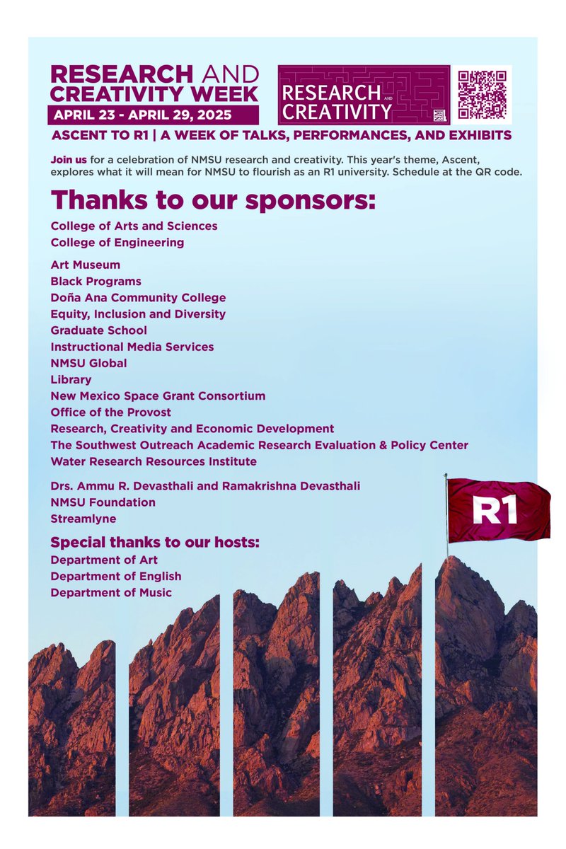 Luis Cifuentes (@nmsuvpr) on Twitter photo #NMSURCW2025 - Thank you to our amazing sponsors for making Research and Creativity Week 2025 possible! <a href="/NMSUResearch/">NMSU Research</a> <a href="/CoresNmsu/">NMSU Research Cores Program</a> #NMSURCW2025 - Thank you to our amazing sponsors for making Research and Creativity Week 2025 possible! <a href="/NMSUResearch/">NMSU Research</a> <a href="/CoresNmsu/">NMSU Research Cores Program</a>