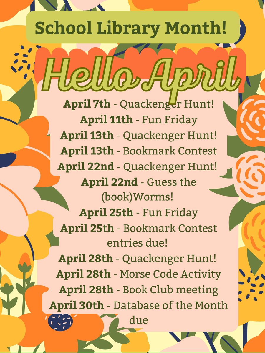 Wrapping up the month of April! We had a busy month in the Library!