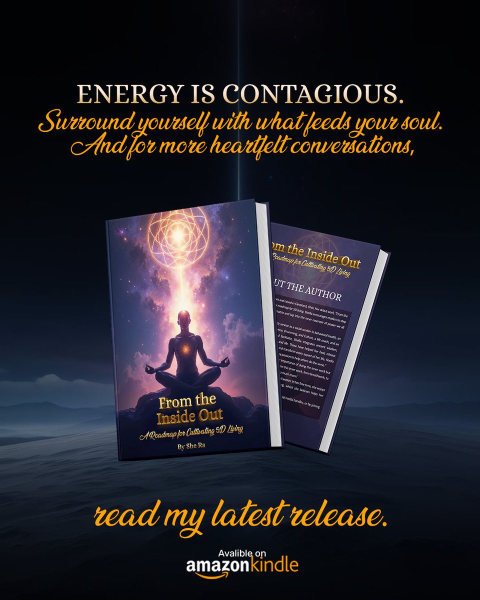 FatirAbd98757's tweet image. Your energy speaks before you do.

Every thought, every feeling, it’s all energy in motion. Shape your world by choosing what lifts you higher. For deeper insights, dive into my latest release.

#Shera #Fromtheinsideout #Peace #Innerpower