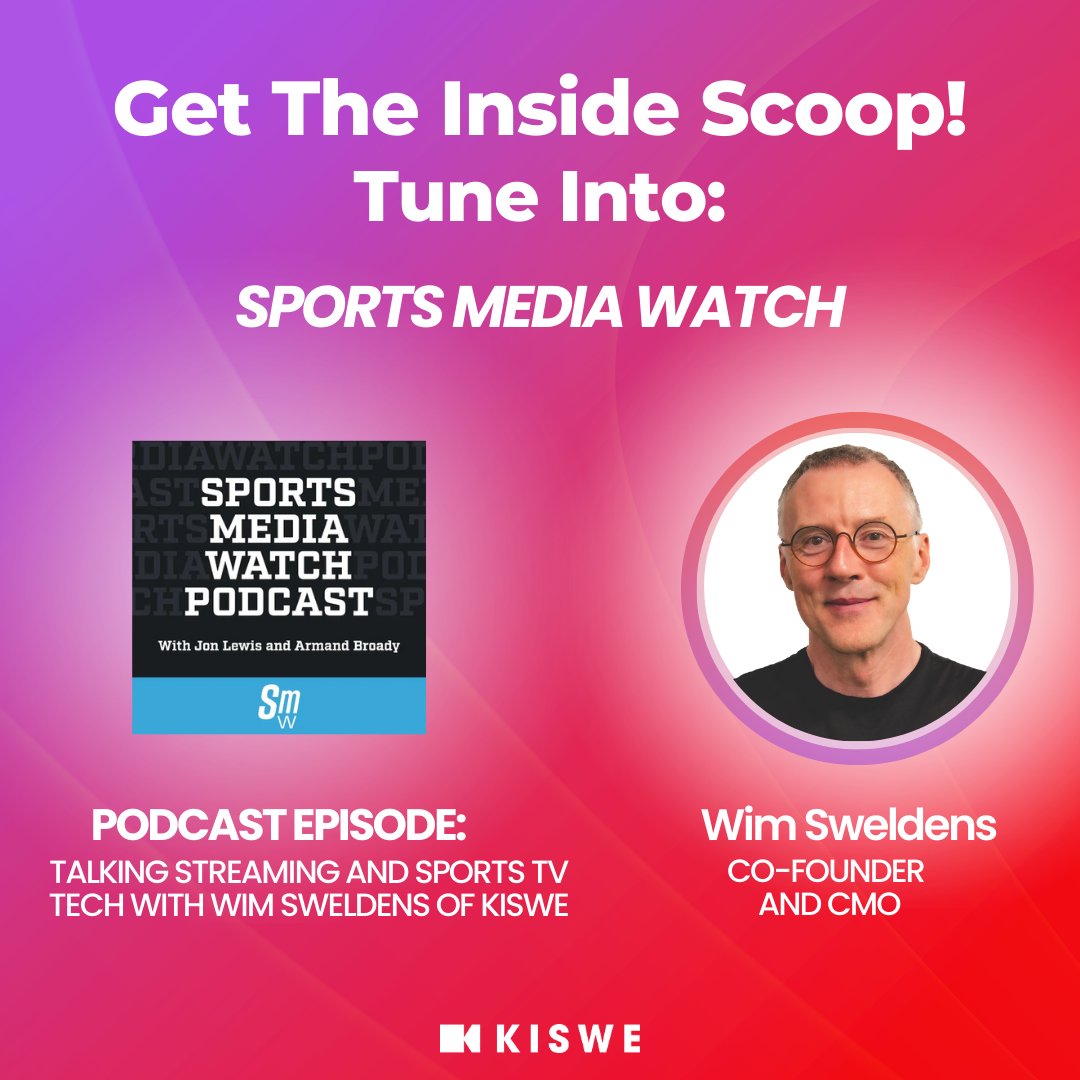 Kiswe 📹 (@kiswevideo) on Twitter photo 🎙️ Kiswe’s Co-Founder and CMO <a href="/wimsweldens/">Wim Sweldens</a> joins Sports Media Watch to talk the future of streaming, tech innovation & AI in sports 🧠⚽
Will your next play-by-play be AI-generated? 👀
Catch the episode here 👉 podcasts.apple.com/us/podcast/tal…
#SportsTech #AI #D2C #Streaming #Kiswe 🎙️ Kiswe’s Co-Founder and CMO <a href="/wimsweldens/">Wim Sweldens</a> joins Sports Media Watch to talk the future of streaming, tech innovation & AI in sports 🧠⚽
Will your next play-by-play be AI-generated? 👀
Catch the episode here 👉 podcasts.apple.com/us/podcast/tal…
#SportsTech #AI #D2C #Streaming #Kiswe