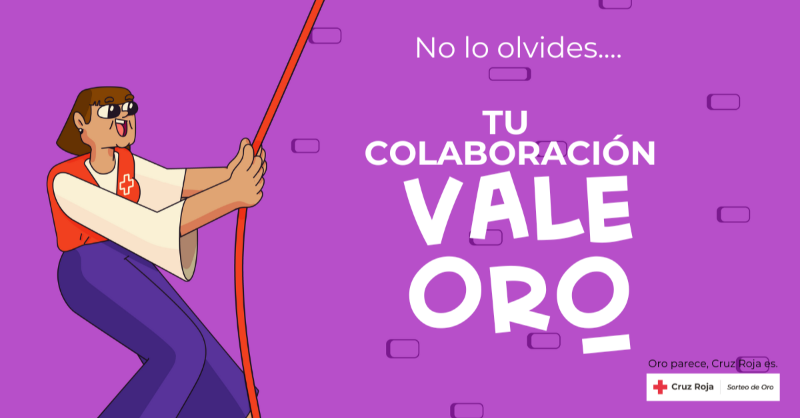 CruzRojaEsp's tweet photo. Han pasado 46 años del primer Sorteo de Oro, pero seguimos firmes en nuestro compromiso: acompañar a quienes más lo necesitan y construir un presente más justo para todas ellas. Y todo eso es posible cuando compras un boleto.
