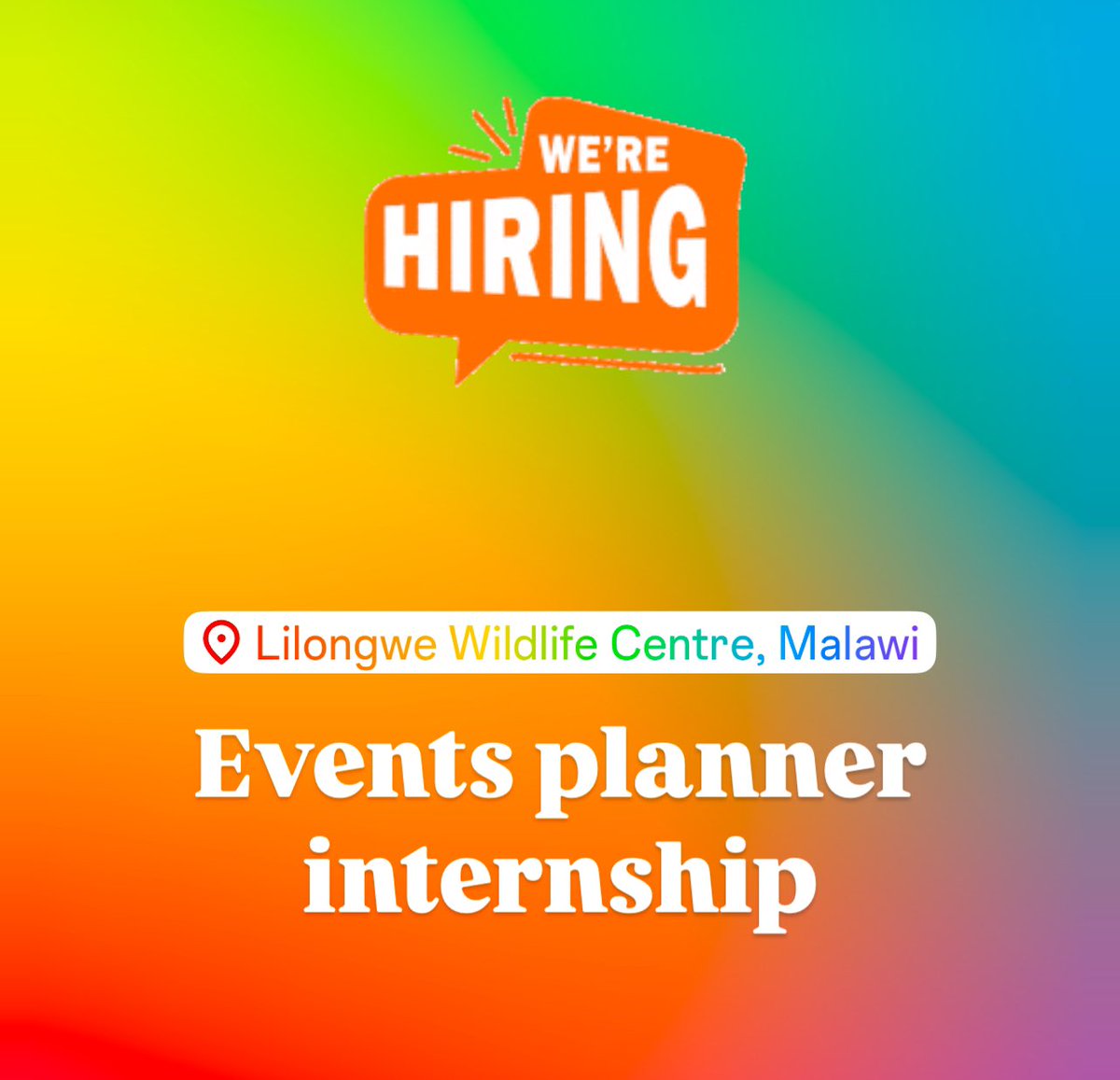 Apply by 9 May ➡️ lilongwewildlife.org/jobs