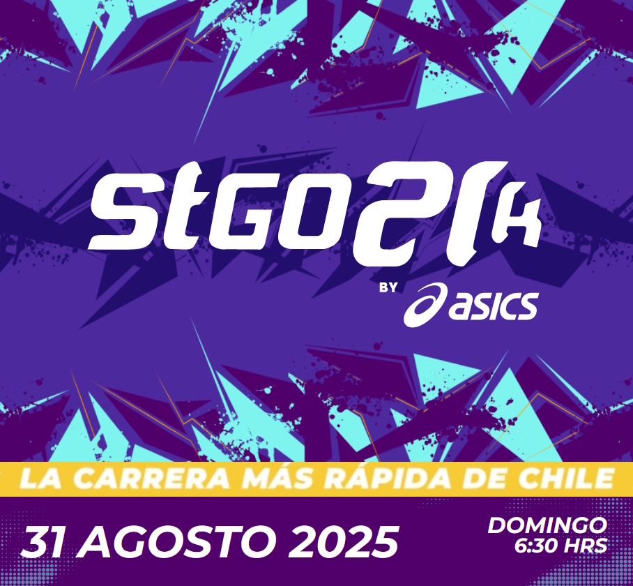 #STGO21K #Corre_RM
Inscripciones abiertas para STGO21K by ASICS en Santiago
(31 de agosto 2025 | 5, 10 y 21 km | pagada)
corre.cl/evento/11081