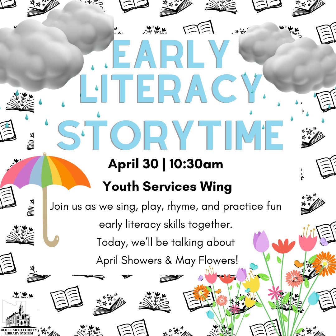It's that time of year! Join us for a special storytime about April Showers and May Flowers!