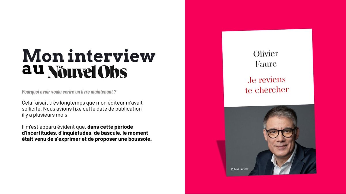 faureolivier's tweet image. « Je reviens te chercher » est une allusion transparente à mon père, qui est né à l’extrême droite, a ensuite rencontré la gauche, avant de revenir à l’extrême droite dans ses dernières années, ce qui était pour moi un déchirement absolu.

Le livre que je sors aujourd’hui est une