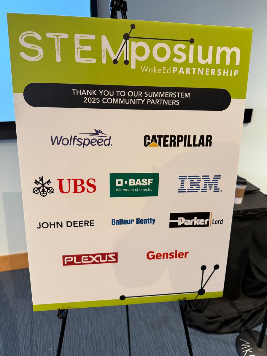 WakeEd PARTNERSHIP (@wakeedpa) on Twitter photo 60+ <a href="/WCPSS/">Wake County Public School System</a> teacher teams + students gathered at <a href="/MarblesRaleigh/">Marbles Kids Museum</a> for our 10th #STEMposium to showcase #SummerSTEM projects inspired by real-world business immersion! Thanks to <a href="/Wolfspeed/">Wolfspeed, Inc.</a> (Presenting Sponsor) & Caterpillar Foundation! 🙌
#STEM 60+ <a href="/WCPSS/">Wake County Public School System</a> teacher teams + students gathered at <a href="/MarblesRaleigh/">Marbles Kids Museum</a> for our 10th #STEMposium to showcase #SummerSTEM projects inspired by real-world business immersion! Thanks to <a href="/Wolfspeed/">Wolfspeed, Inc.</a> (Presenting Sponsor) & Caterpillar Foundation! 🙌
#STEM