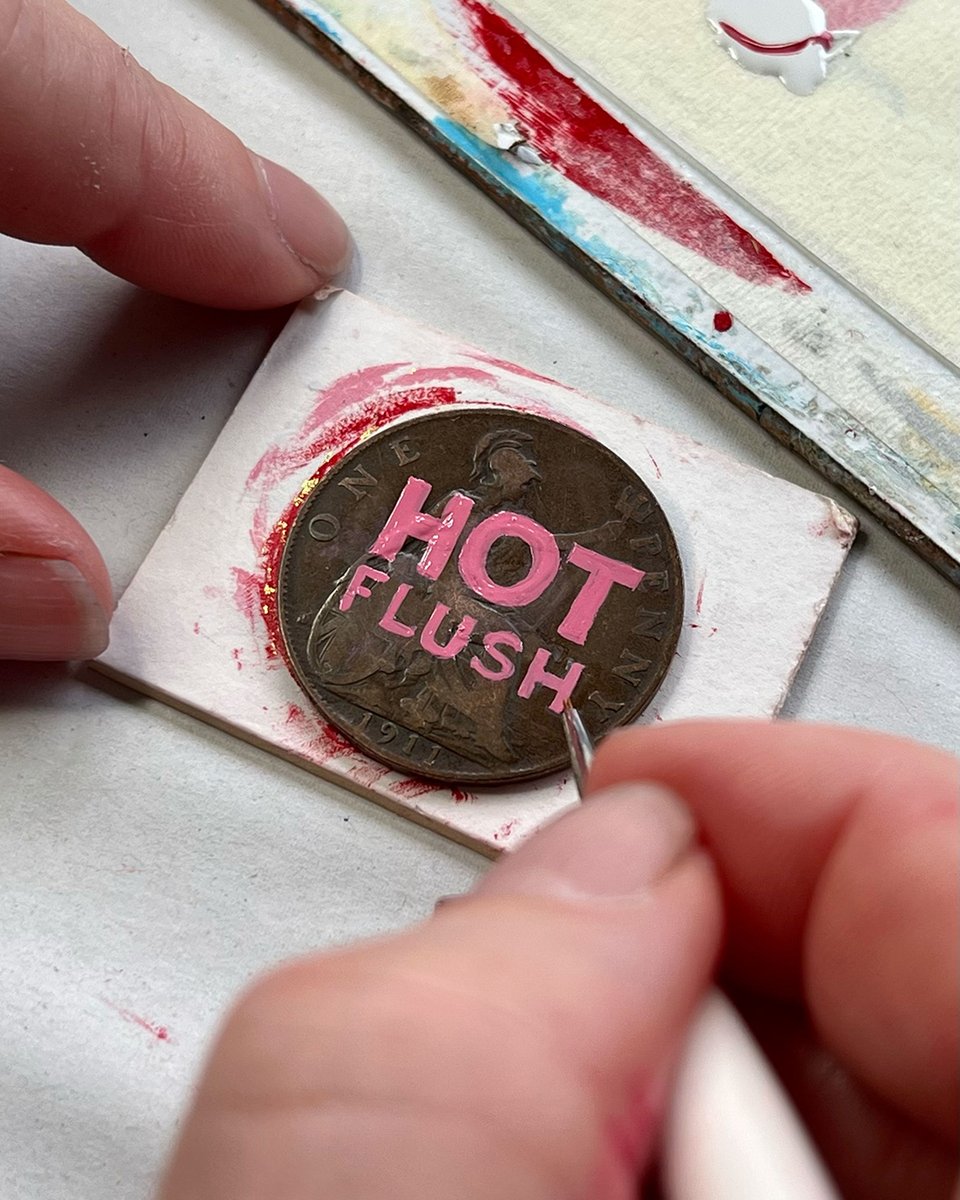 🔥Heatwave incoming...

A new penny up for auction tomorrow! All money raised will help towards helping hosting a Menopause Information &amp; Support Event Sharon is organising.
More info tomorrow 👀

#HotFlushArt #MenopauseSupport #PennyForProgress #IWDHistory #CharityAuction