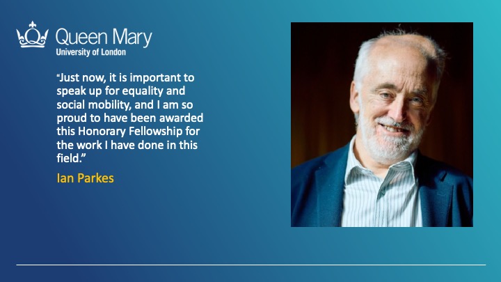 Queen Mary University of London (@qmul) on Twitter photo Congratulations to Ian Parkes who received an Honorary Fellowship as part of our Spring graduation ceremony for championing Queen Mary, our <a href="/sbmqmul/">QMUL School of Business and Management</a> students, and East London, as well as his commitment to social mobility and equality.
qmul.ac.uk/media/news/202… Congratulations to Ian Parkes who received an Honorary Fellowship as part of our Spring graduation ceremony for championing Queen Mary, our <a href="/sbmqmul/">QMUL School of Business and Management</a> students, and East London, as well as his commitment to social mobility and equality.
qmul.ac.uk/media/news/202…