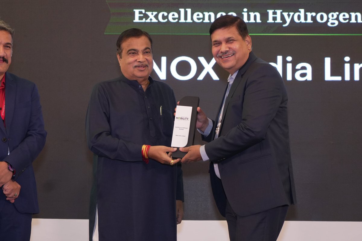 ExpressMobility (@xpressmobility) on Twitter photo LIVE from #FEMobility2025:<a href="/INOXCVA/">INOXCVA</a> India Limited is being felicitated with special award for Excellence in Hydrogen Mobility by Shri <a href="/nitin_gadkari/">Nitin Gadkari</a> 
#FEMobilitySummit2025 #FutureOfTransport #FEConnect #SustainableMobility #UrbanMobility #InnovationInMotion LIVE from #FEMobility2025:<a href="/INOXCVA/">INOXCVA</a> India Limited is being felicitated with special award for Excellence in Hydrogen Mobility by Shri <a href="/nitin_gadkari/">Nitin Gadkari</a> 
#FEMobilitySummit2025 #FutureOfTransport #FEConnect #SustainableMobility #UrbanMobility #InnovationInMotion
