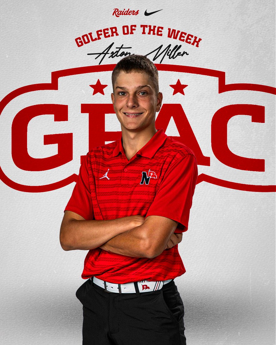 ⛳️ GPAC Champion = GPAC Golfer of the Week for Axton Miller!
#RaidersStandOut | <a href="/nwcmgolf/">Northwestern College Mens Golf</a>