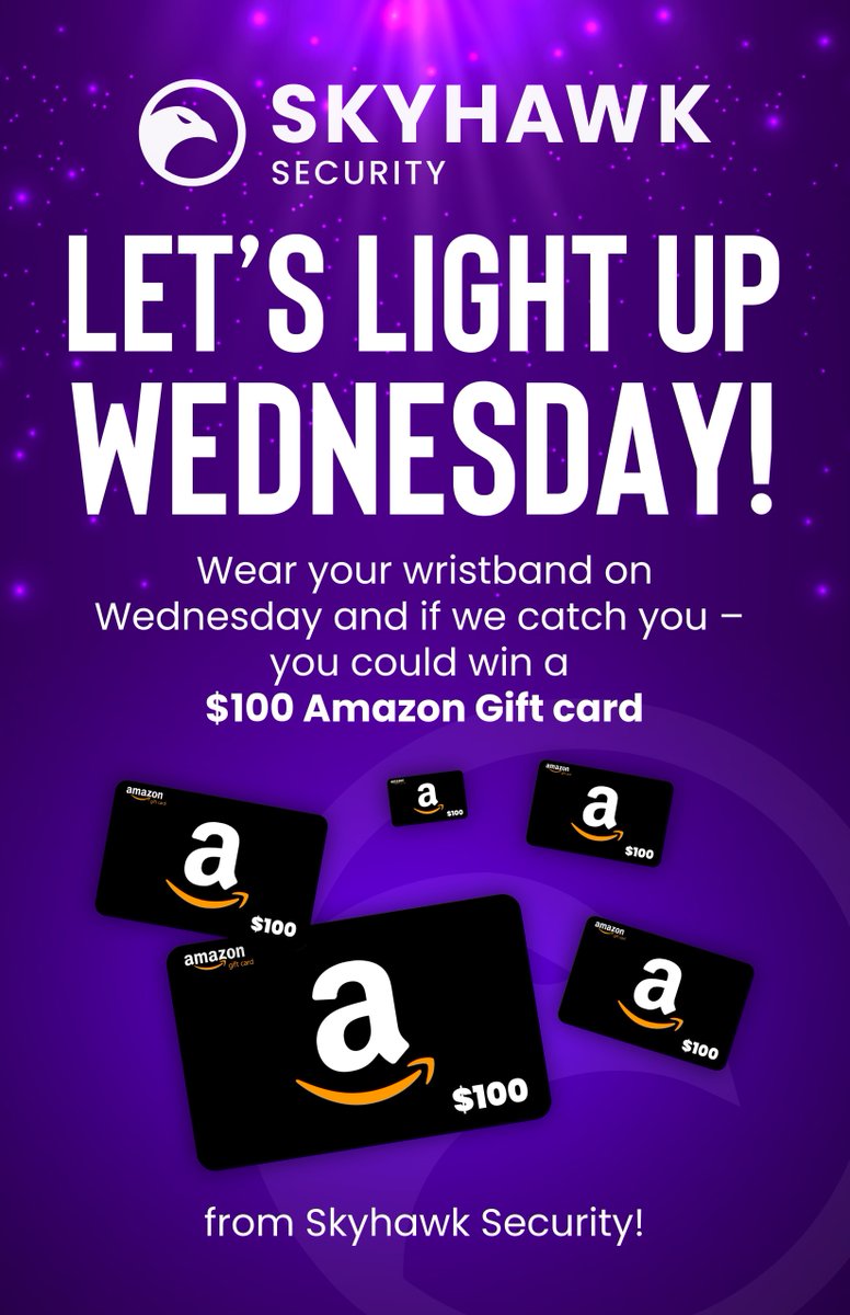 SkyhawkCloudSec's tweet image. 🎉 It’s Light Up Wednesday at RSAC2025! 🎉
Got your Skyhawk Security wristband? Wear it around the show floor today—our team is on the lookout to award lucky winners with $100 Amazon gift cards!

See you soon at booth N-5173.
#RSAC2025 #fightaiwithai #SkyhawkSecurity