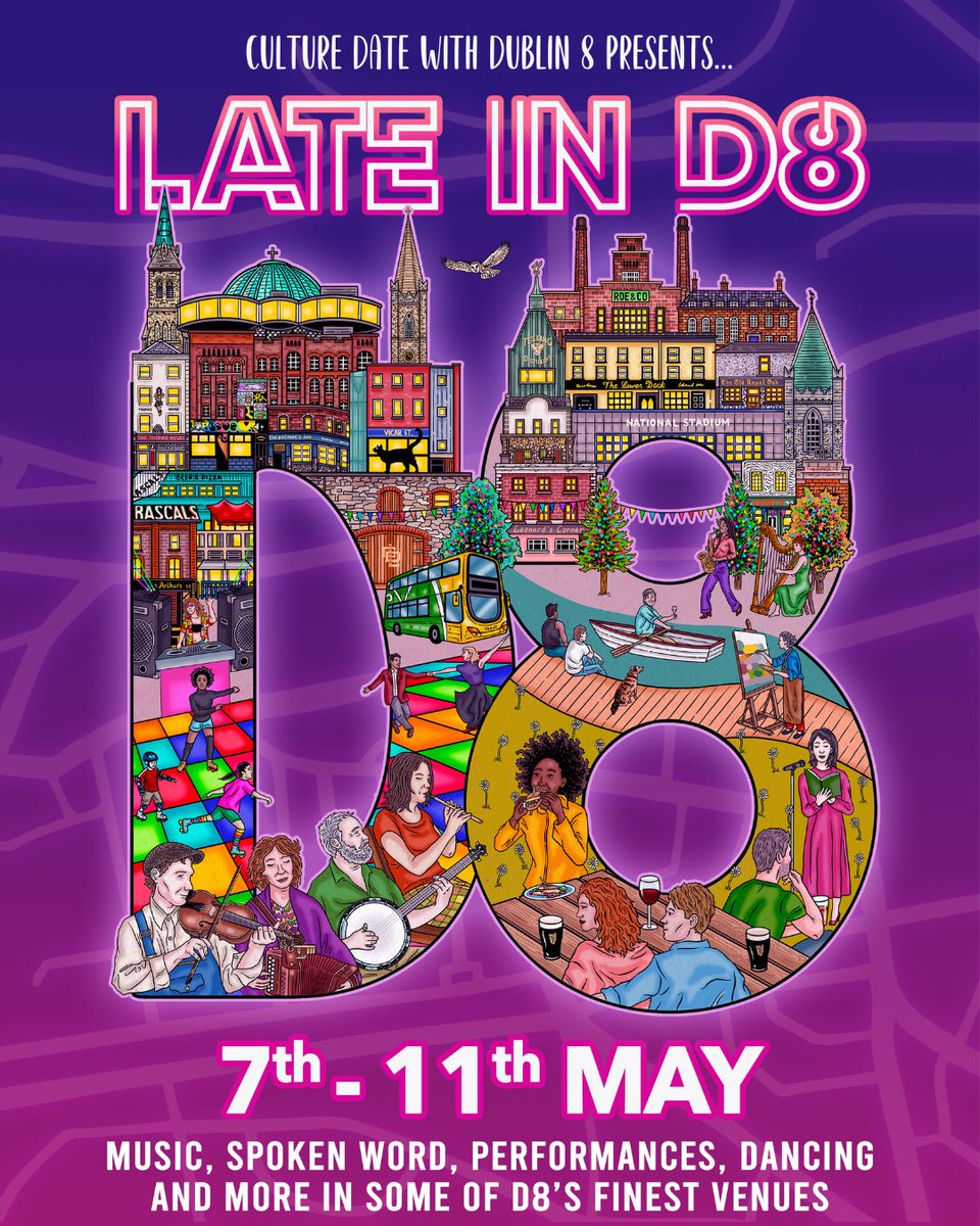 Culture Date D8 (@culturedated8) on Twitter photo As part of this year’s CDWD8 festival, a host of “Late in D8” events —including live podcasts, concerts, free Irish dancing lessons, & more—will be taking place across some of D8’s most iconic cultural venues, in association with <a href="/CWBdotie/">CWB Management</a> & the Night Time Economy Officer 🎉 As part of this year’s CDWD8 festival, a host of “Late in D8” events —including live podcasts, concerts, free Irish dancing lessons, & more—will be taking place across some of D8’s most iconic cultural venues, in association with <a href="/CWBdotie/">CWB Management</a> & the Night Time Economy Officer 🎉