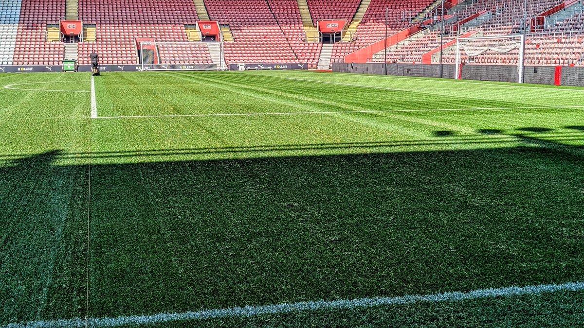 stevenew12's tweet image. After two games at the weekend. A good rake out,rotary and granular feed yesterday. A divot and double cut today. 3 more games in the next 5 days. Not bad for just the two of us. @dogpockets @GJMills2000 #SaintsFC.
