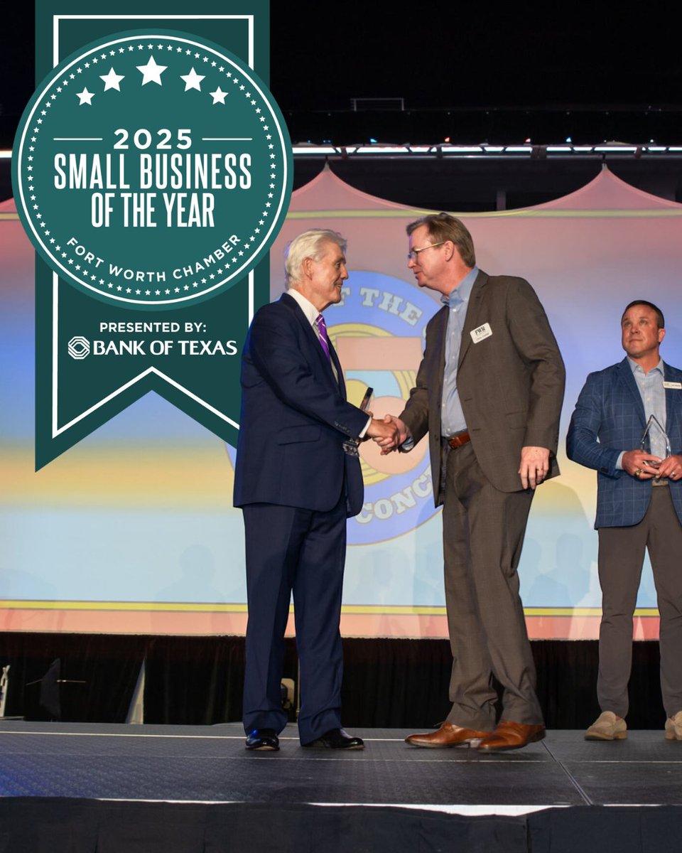 Fort Worth Chamber (@ftwchamber) on Twitter photo Applications are open for FWC’s Small Business of the Year Award, presented by <a href="/BankofTexas/">Bank of Texas</a>!
🏆 Think your business has what it takes? Apply today: fortworthchamber.com/forms/sboy-app… Applications are open for FWC’s Small Business of the Year Award, presented by <a href="/BankofTexas/">Bank of Texas</a>!
🏆 Think your business has what it takes? Apply today: fortworthchamber.com/forms/sboy-app…