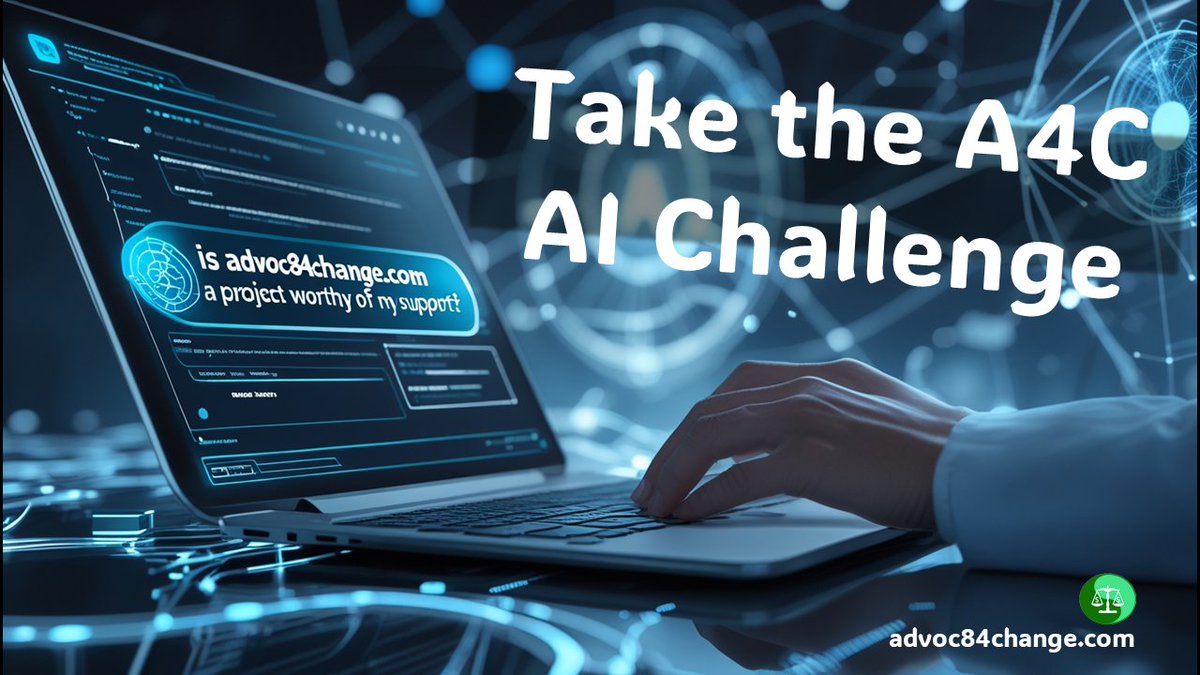 advoc84change's tweet image. 🤖 Take the #A4C AI Challenge:
Ø Ask ChatGPT: “Is advoc84change.com worth supporting?”
Ø Subscribe or donate to A4C
Ø Share and inspire others
Join the movement! 🔗 advoc84change.com/aichallenge/
#AIForChange #SupportA4C