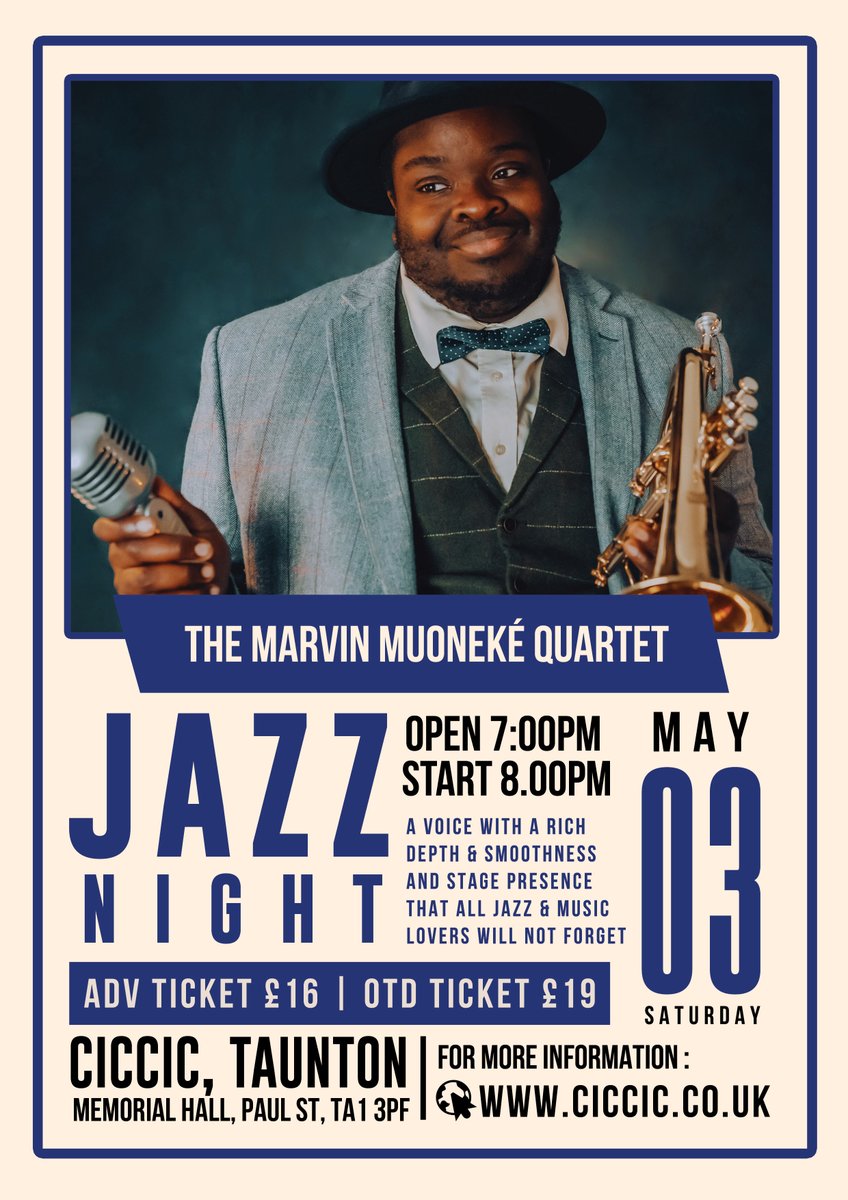 CICCIC (@ciccictaunton) on Twitter photo Marvin Muoneké never fails to deliver one the best jazz gigs you’ll ever experience and you can see his Quartet at CICCIC, Taunton, Sat 3rd May. Info at: creativeinnovationcentre.co.uk/live-music/jaz… Marvin Muoneké never fails to deliver one the best jazz gigs you’ll ever experience and you can see his Quartet at CICCIC, Taunton, Sat 3rd May. Info at: creativeinnovationcentre.co.uk/live-music/jaz…