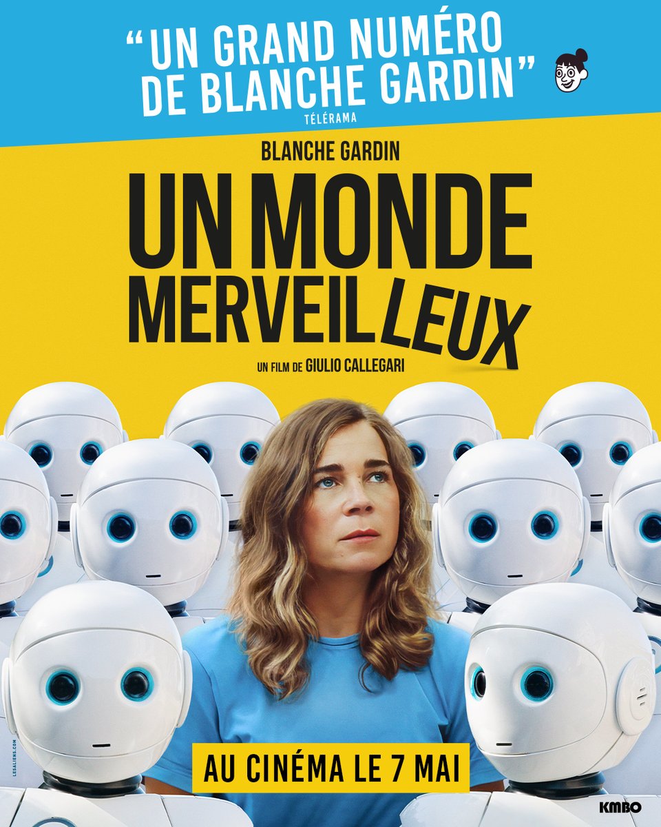 ⚠️ Plus que quelques jours avant la sortie de 🤖 UN MONDE MERVEILLEUX 🤖 avec Blanche Gardin !
Prêt.e à rencontrer un robot qui vous veut du bien...💜 ?

📅 Une comédie de Giulio Callegari, au cinéma le 7 mai.