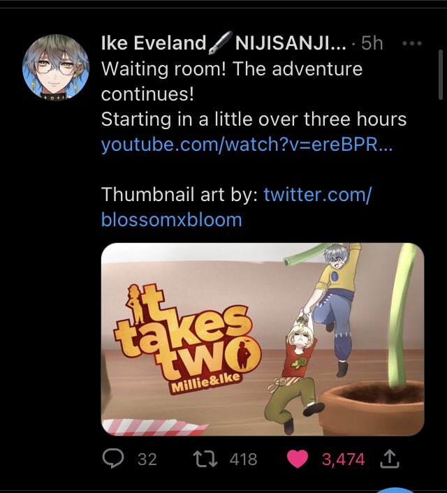 blossomxbloom's tweet photo. I will forever remember the happiness I felt when my art was his stream thumbnail 🥹 

I was 14 then and now I’m almost 18. Thank you Ike for pushing me to become better 💙 https://t.co/EfzaNkT4yu
