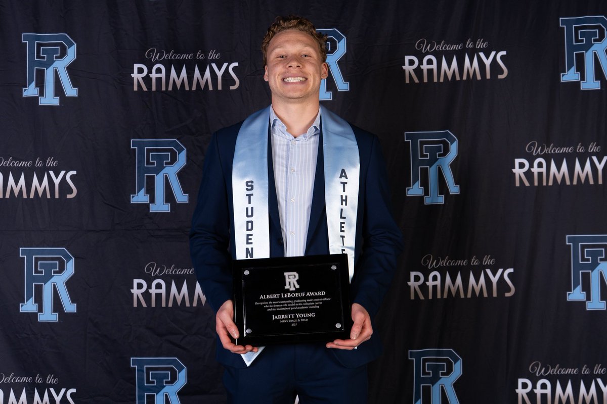 the senior awards ✨

Albert LeBoeuf Award 
→ Recognizes the most outstanding graduating male student-athlete who has been a role model in his collegiate career and has maintained good academic standing 

🏆 Jarrett Young, <a href="/RhodyMTrack/">Rhody Men's Track</a>