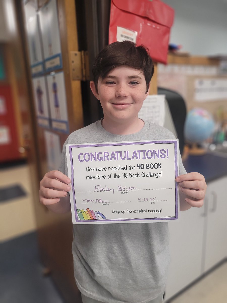 Congratulations to Carley K., Finn B., Anthony L., and Owen P on your #40Book Challenge! Watch this space for more earners
#BeEvergreen