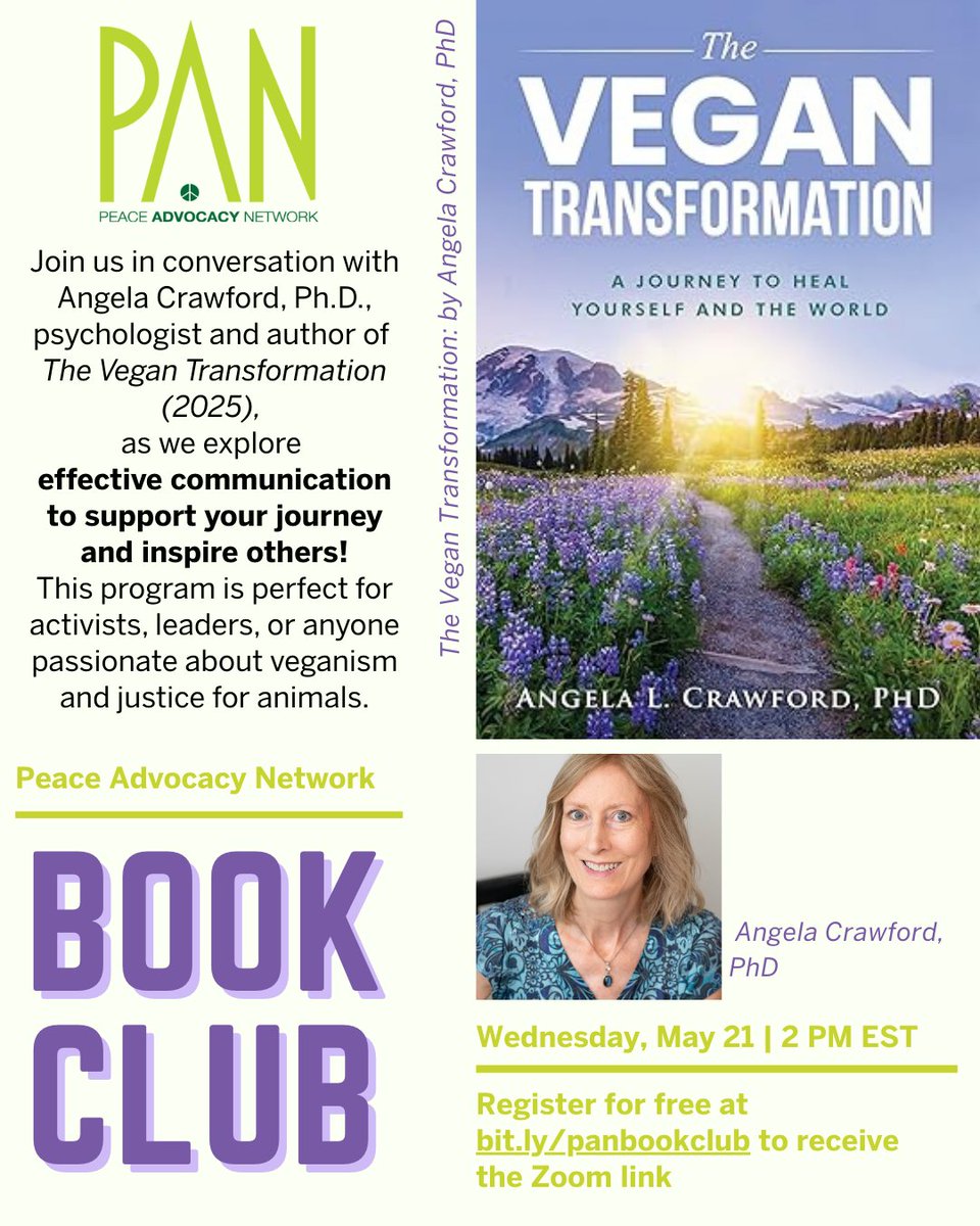 Want to be a more effective advocate for animals, the planet, and people? 🌍💫
Join us:
🗓️ Wednesday, May 21 | 2 PM EST
🔗 Register for free: bit.ly/panbookclub
#VeganActivism #VeganAdvocate #Vegan