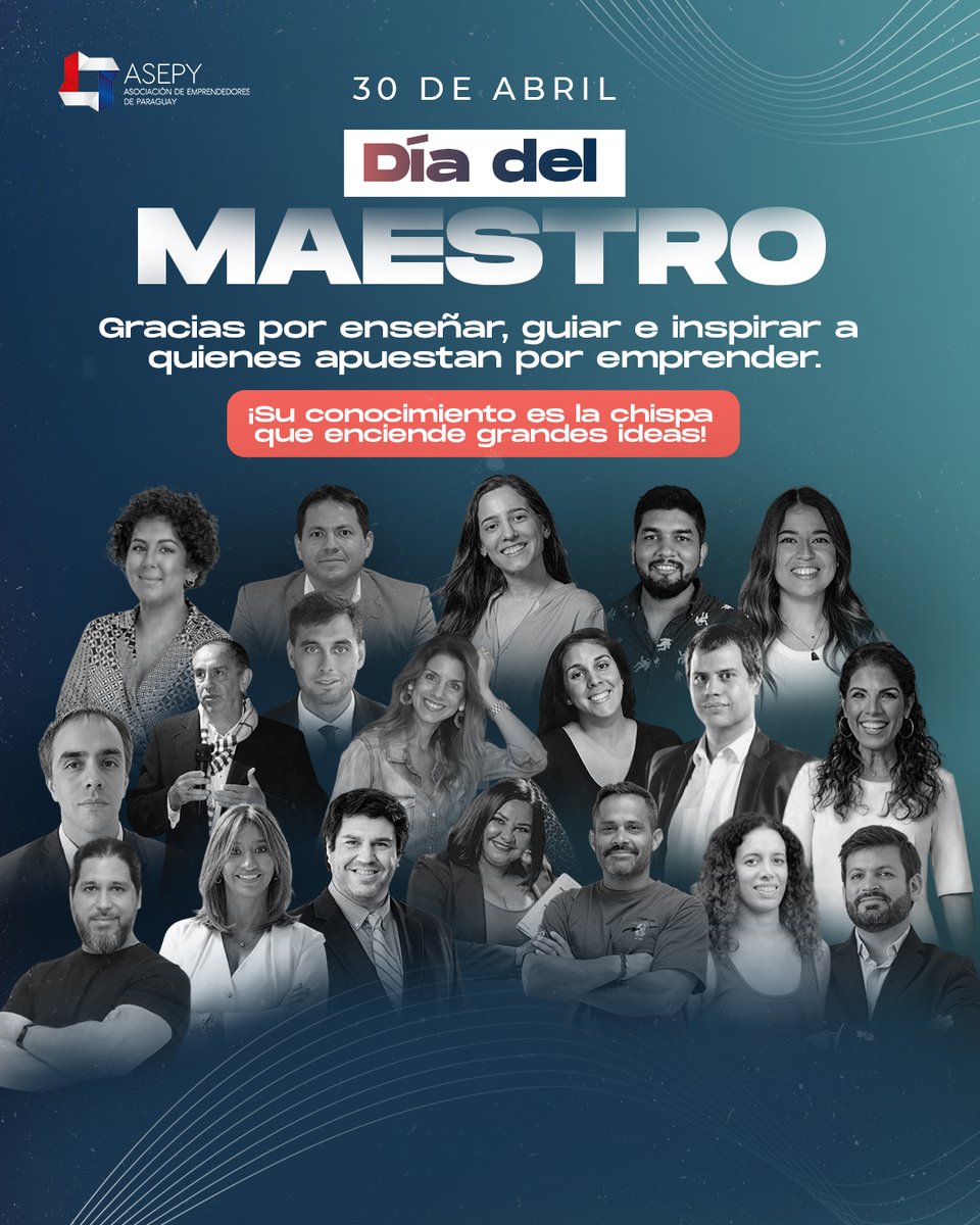 🙌 Hoy celebramos a quienes hacen del conocimiento una herramienta para crecer juntos.

Gracias por enseñar con pasión, compartir su experiencia y acompañar a quienes emprenden con ganas de aprender.

#DíaDelMaestro #MentoresASEPY #ComunidadASEPY #AprenderParaEmprender