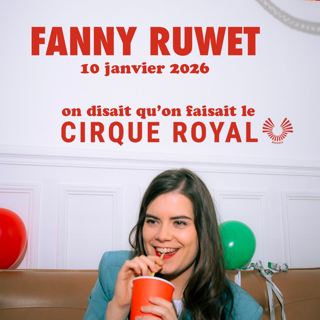 FannyRuwet's tweet photo. 🇧🇪 BRUXELLES 🇧🇪

Très fière de vous dire qu'on va terminer la tournée avec le #CirqueRoyal le 10 janvier 2026 💛

J’y ai déjà joué pas mal de fois en première partie d’autres gens, je vous avoue que ça fait quelque chose d’y jouer mon spectacle à moi. 

https://t.co/oFilDQD4Ok https://t.co/hF0kUL3guK